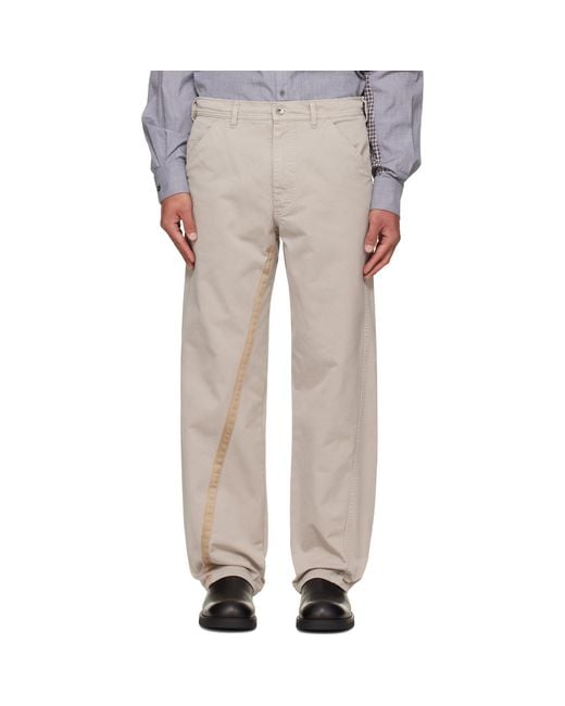 Maison Margiela Gray Cotton Trousers for men
