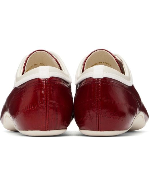 Dries Van Noten Red Ballerina Sneakers