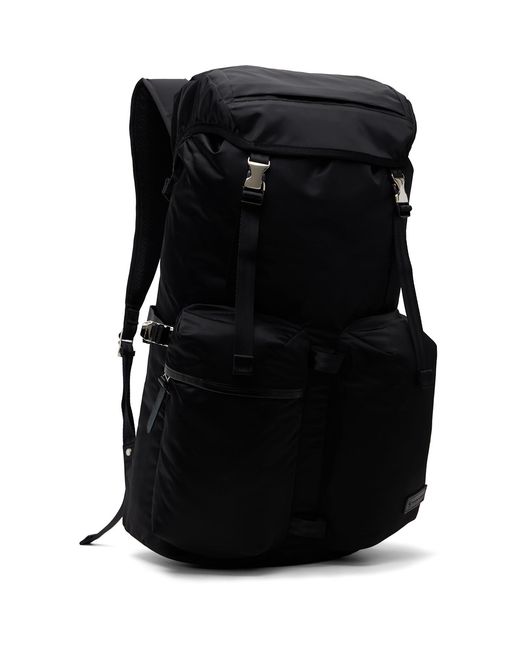 Master Piece Black Lightning Double Pocket Flap Backpack for men