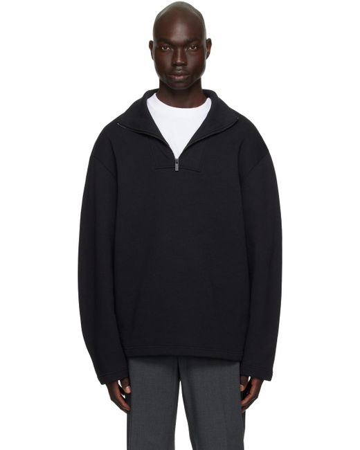 Calvin Klein Blue Black Half-zip Sweater for men