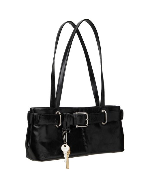 OSOI Black Shoulder Brocle Mini Bag