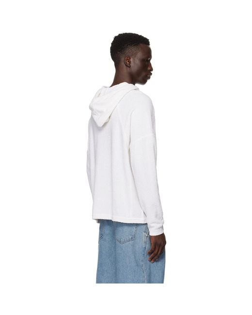 Wooyoungmi Black Off-white Drawstring Hoodie for men