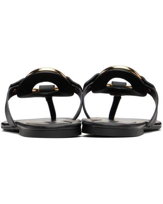 Sandales noires à ornement hana See By Chloé en coloris Black