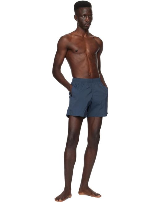 Jil Sander Blue Printed Swim Shorts for men