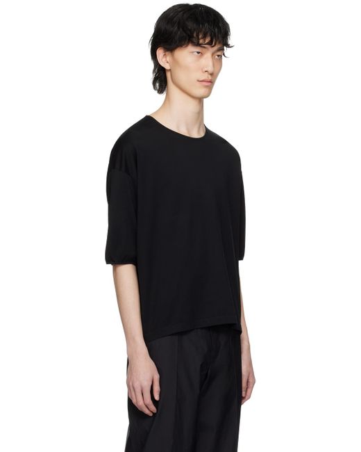 Lemaire Black Relaxed T-Shirt for men