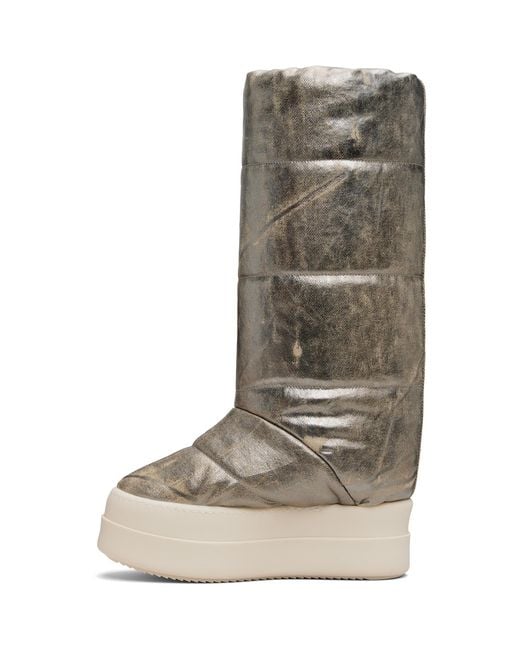 Rick Owens Brown Concordians Mega Bumper Knee High Lunar Boots