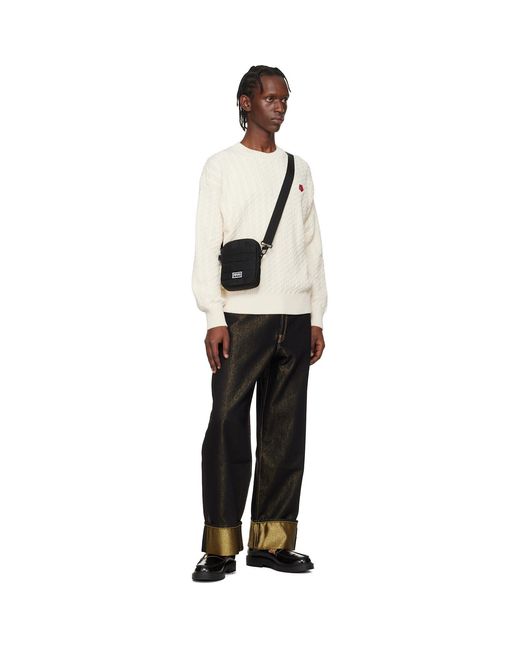 KENZO Black Paris Sling Bag for men