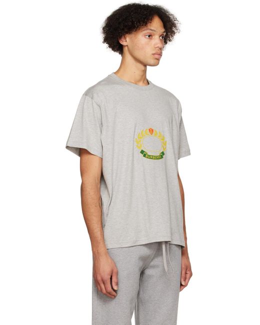 Burberry Multicolor Gray Oak Leaf Crest T-shirt for men