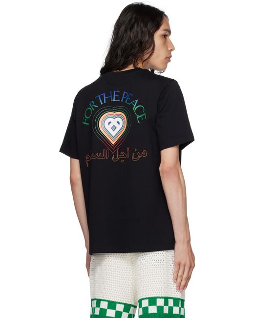 T-shirt 'for the peace' noir exclusif à ssense Casablancabrand pour homme en coloris Black