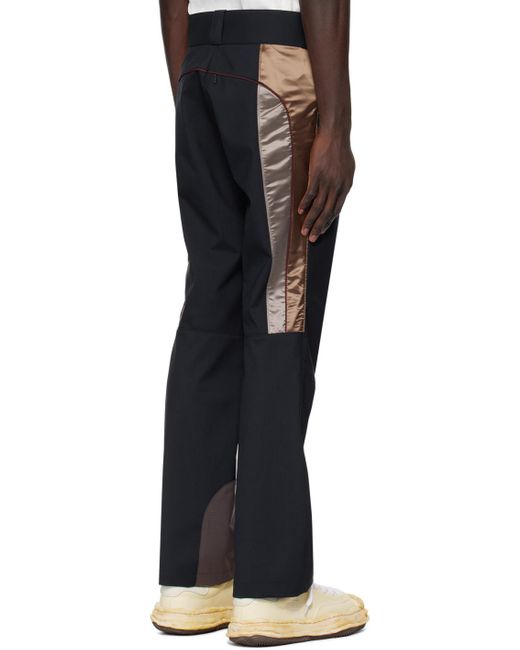 Kolor Black Paneled Trousers for men