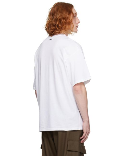 Lownn White Crewneck T-shirt for men