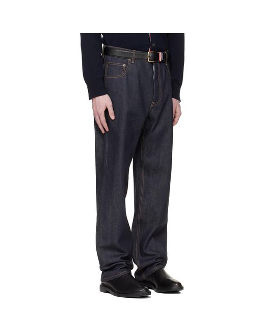Thom Browne Black Selvedge Denim 5-Pocket Jeans for men