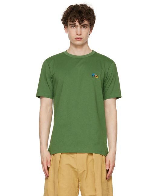 Paul Smith Green Paint Splatter T-shirt for men