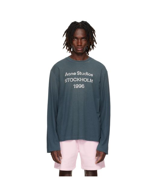 Acne Black Logo T-Shirt for men