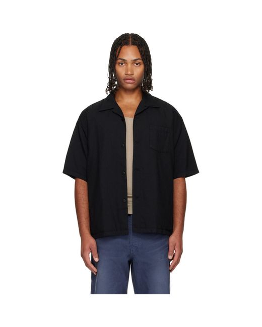 Visvim Black Wallis Short Sleeve Down Shirt for men