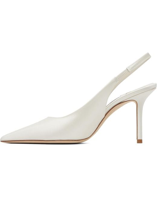 Jimmy Choo White Love Sling Back 85 Heels