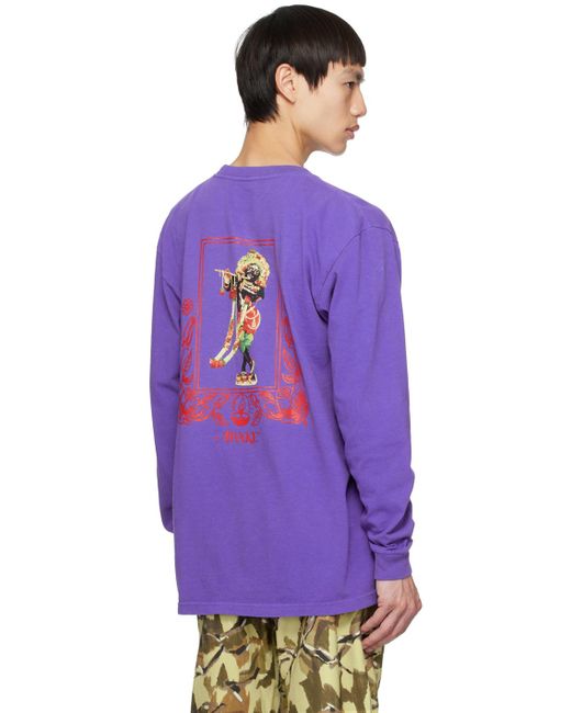 AWAKE NY Purple 'mind, Body, Spirit' Long Sleeve T-shirt for men