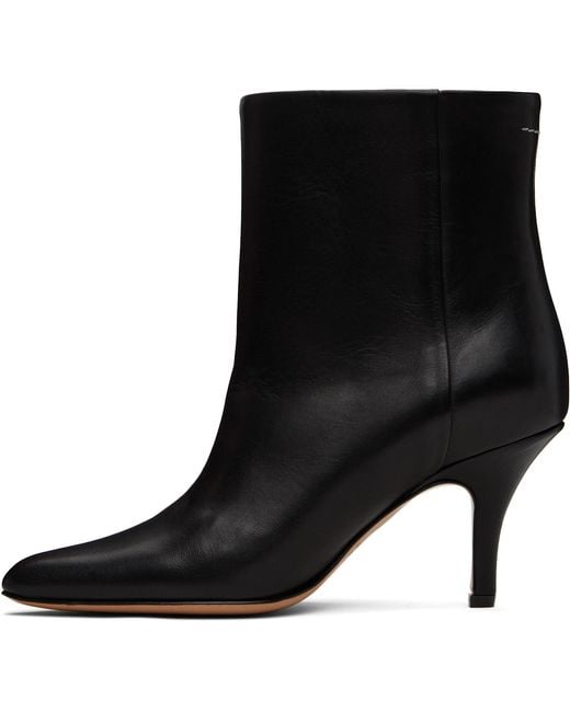 MM6 by Maison Margiela Black Architype Ankle Boots
