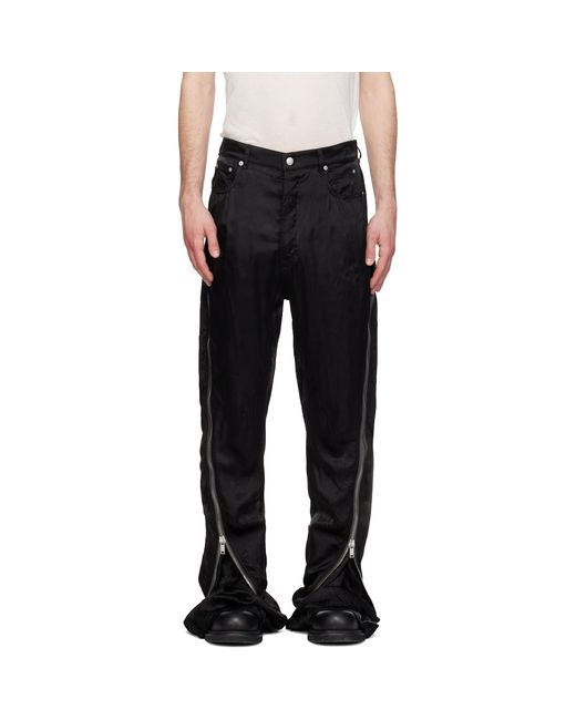 Rick Owens Black Temple Bolan Banana Trousers for men