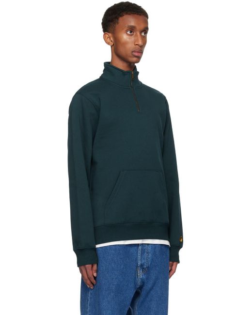 Carhartt Chase Neck Zip Sweatshirt in Black for Men Lyst
