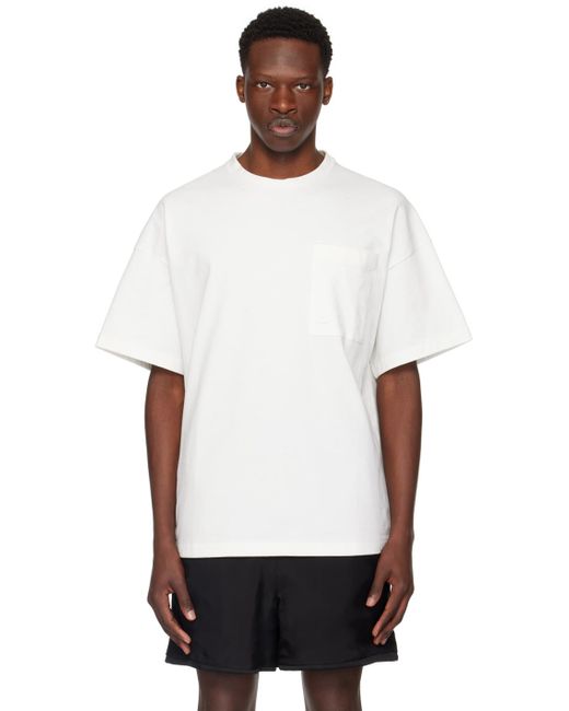 メンズ Jil Sander ホワイト ポケットtシャツ White