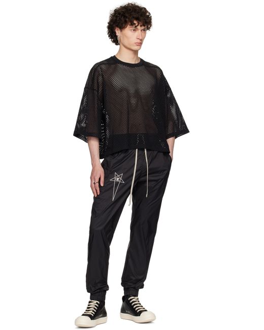 Rick Owens Black Champion Edition Tommy Cropped T-Shirt for men