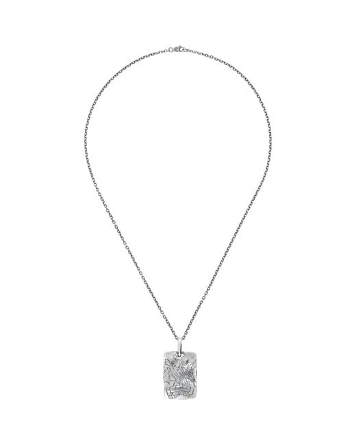 Yohji Yamamoto Metallic Devil & Angel Plate Pendant Necklace for men