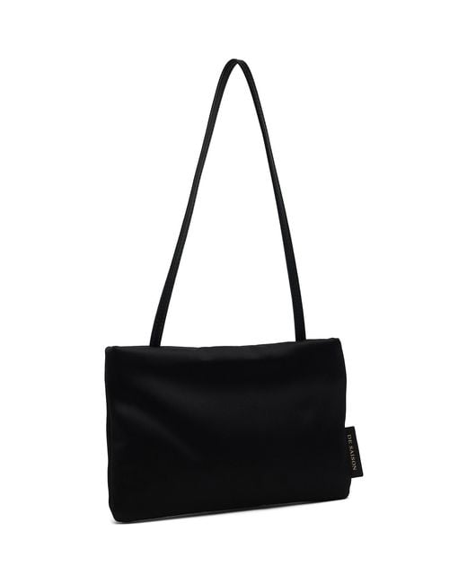 Loulou de Saison Black Grace Small Satin Baguette Bag