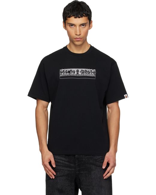 A Bathing Ape Black Graphic Baby Milo Relaxed Fit T-Shirt for men