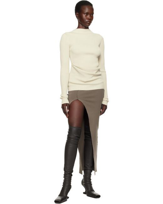 Rick Owens Hollywood Theresa Midi Skirt in Black | Lyst