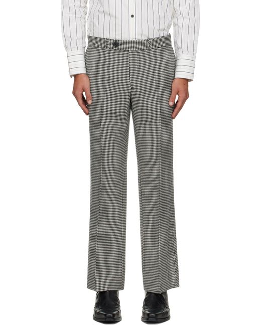 Ernest W. Baker Black Loose Fit Flare Trousers for men