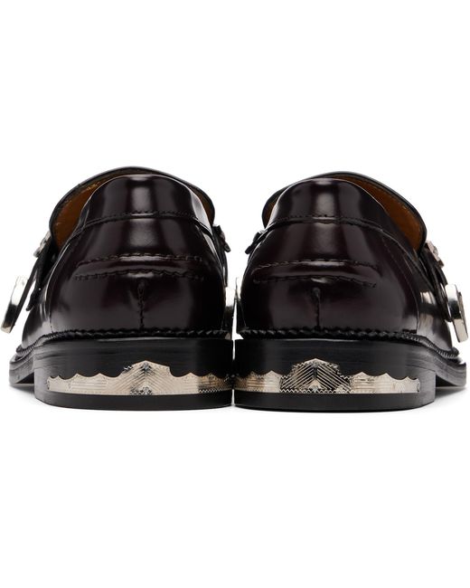 Toga Virilis Black Ssense Exclusive Metal Loafers for men