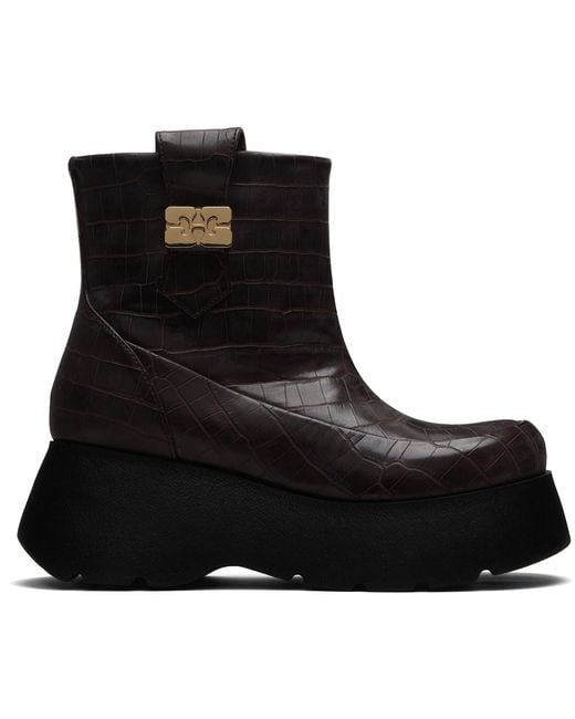Ganni Black Kat Low Boots