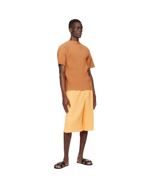 Homme Plissé Issey Miyake Brown Monthly Colors March T-Shirt for men