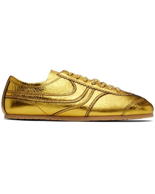 【関税込み】Dries Van Noten ゴールド メタリック スニーカー Dries Van Noten ゴールド メタリック スニーカー メタリック | Lyst