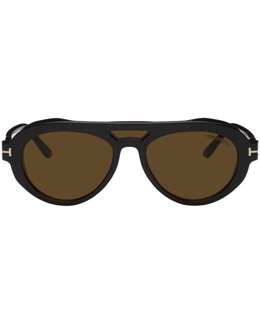 Tom Ford Tortoiseshell & Black Blue Block Glasses for men