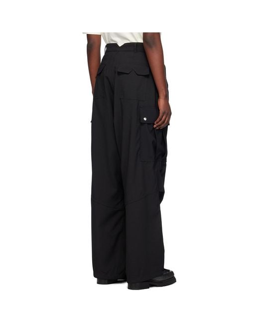 Rhude Black Cargo Pocket Trousers
