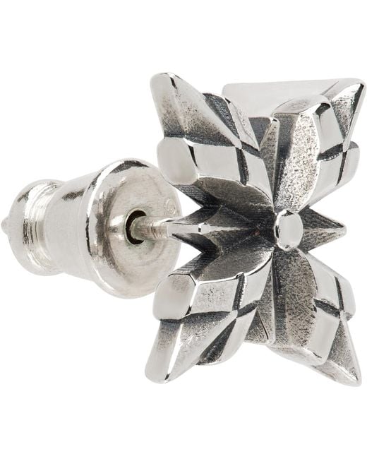Emanuele Bicocchi Metallic Crest Single Earring for men