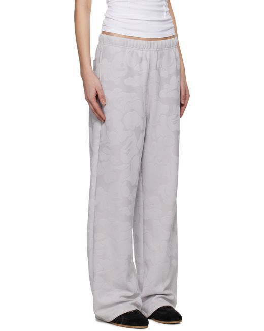 Pantalon De Détente Ample Gris À Motif Camouflage En Jacquard Et À Plaque À Logo A Bathing Ape en coloris Gray