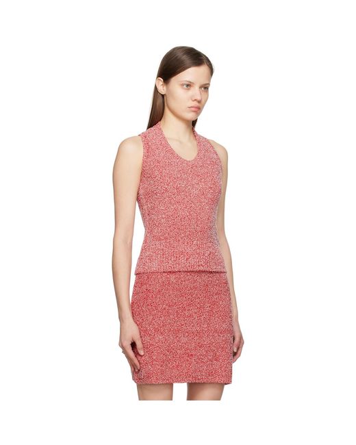 Ferragamo Pink Bouclé Tank Top
