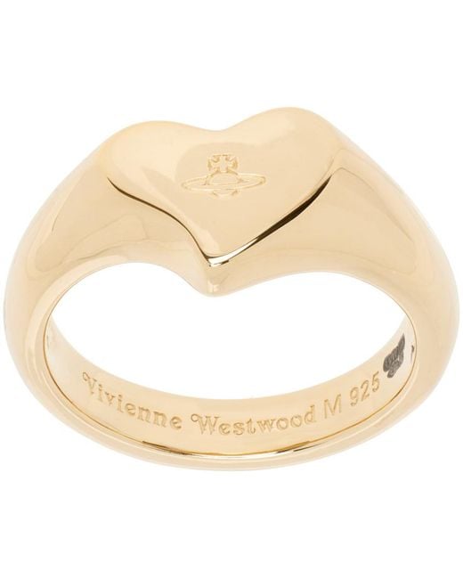 Vivienne Westwood Metallic Gold Marybelle Ring for men