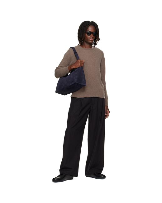 Studio Nicholson Black Shire Cotton Pleated Trousers for men