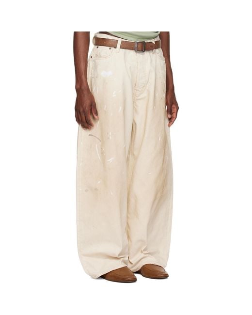 Acne Natural Off- Loose Fit 2023 Jeans for men