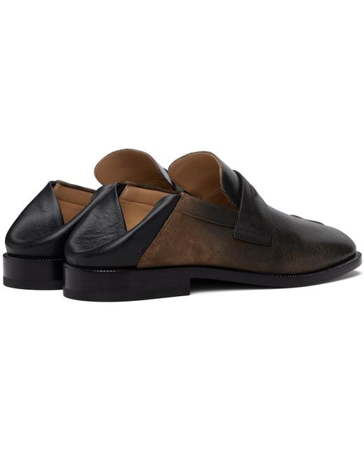 Maison Margiela Black Tabi City Loafers for men