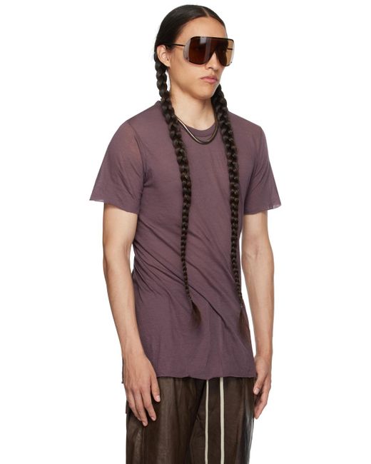 Rick Owens Purple Basic T-shirt for men