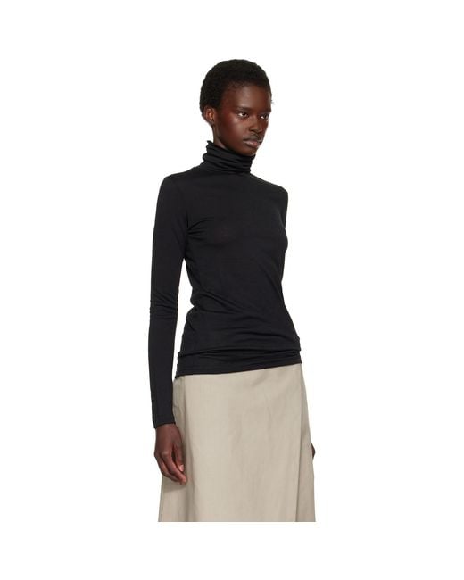 Jil Sander Black Wool Turtleneck