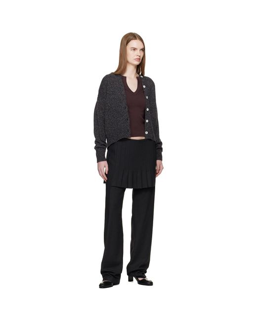 &Daughter Black Ada Crewneck Cardigan