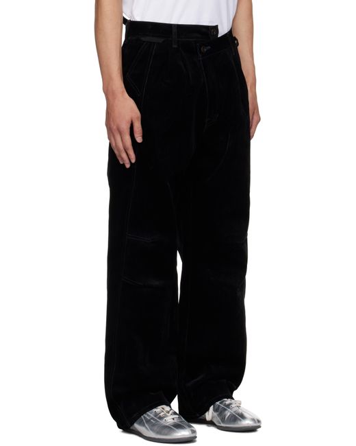 ANDERSSON BELL Black Crossover Carpenter Wide Leg Jeans for men