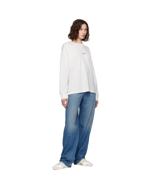MM6 by Maison Margiela White Cotton T-Shirt