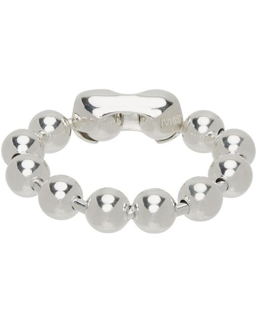 Martine Ali Metallic Bulky Ball Bracelet for men